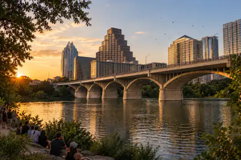 Congress Avenue Bridge · bat watching