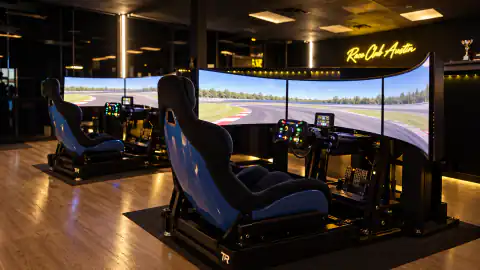 Race Club Austin · full-motion simulators