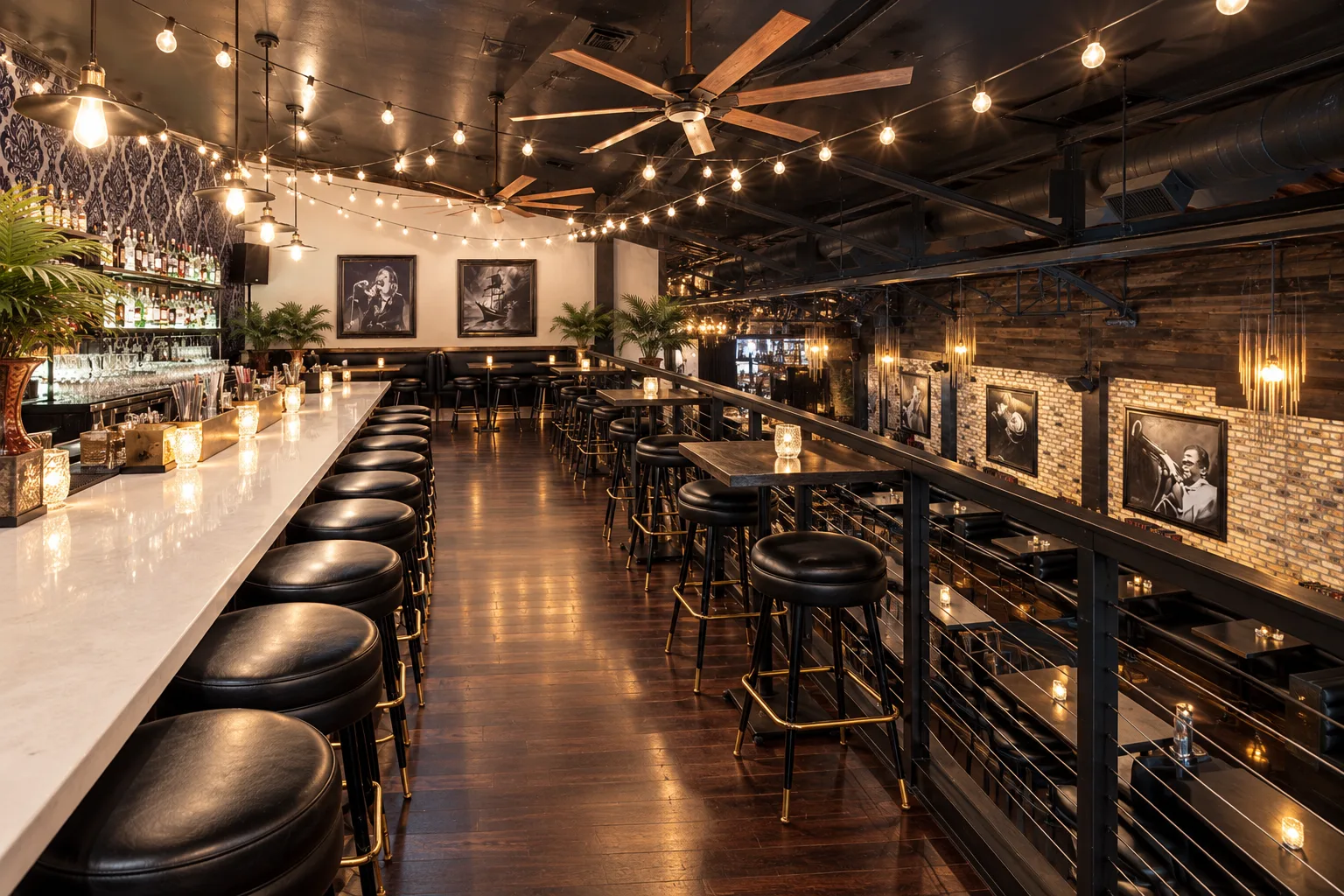 The Roosevelt Room’s upstairs mezzanine bar and lounge