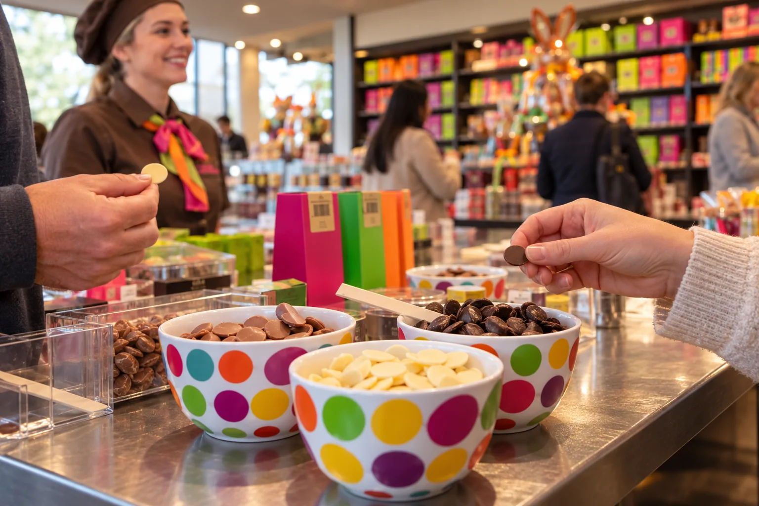 Chocolate tasting at Yarra Valley Chocolaterie