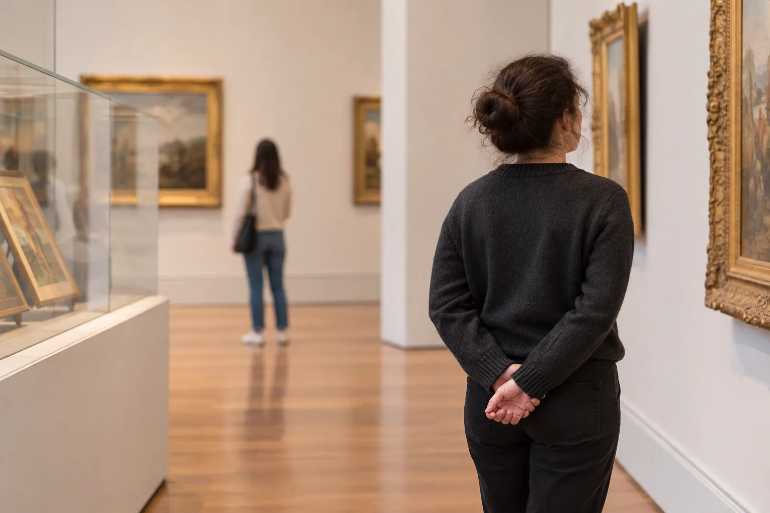 Visitors exploring the Ian Potter Centre’s Australian collection galleries