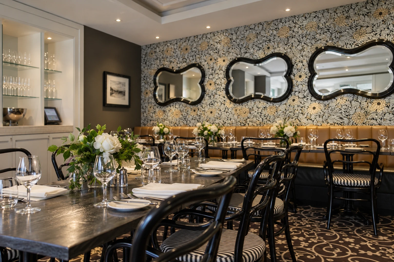 The private dining salon at Bistro Guillaume Melbourne