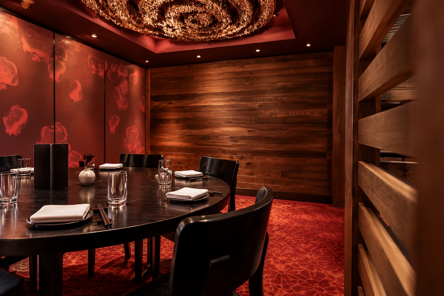 A private dining room at Nobu Melbourne