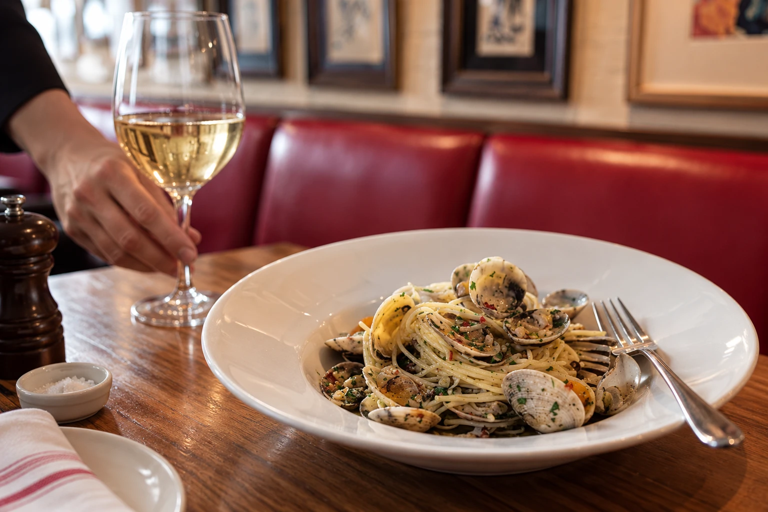 Clam pasta at Cicciolina