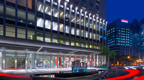 Aloft Kuala Lumpur Sentral — night exterior