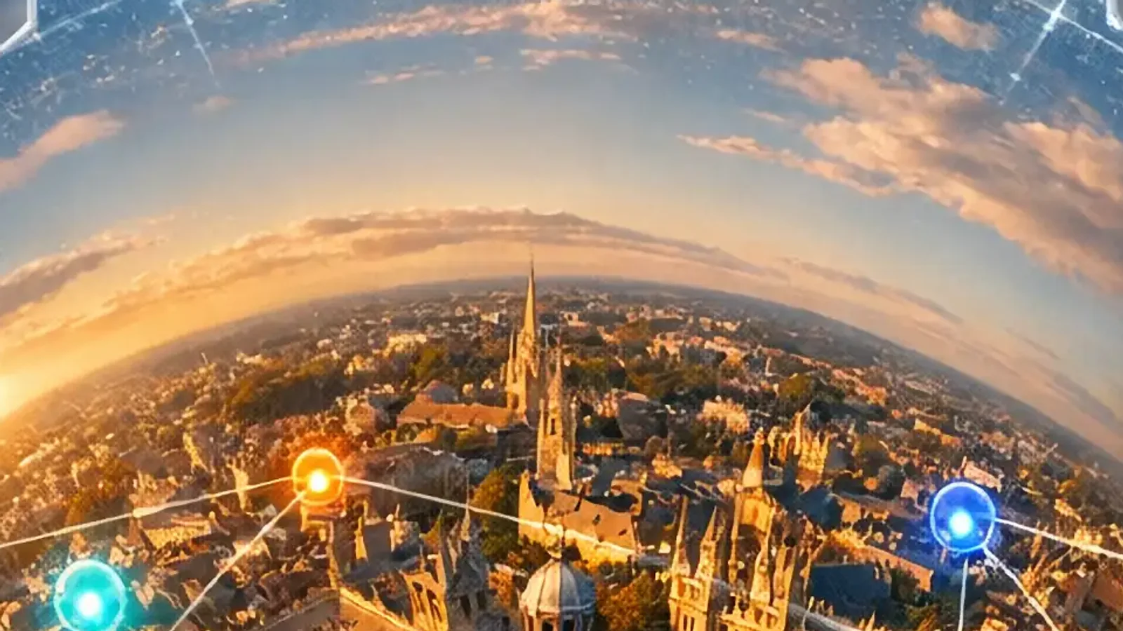 Illustrated Oxford destination network used as the setting for hospitality hotspots