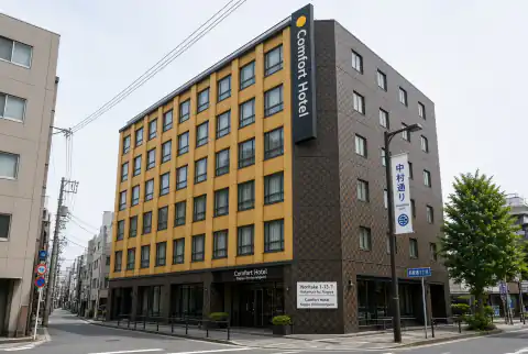 Editorial illustration of Comfort Hotel Nagoya Shinkansenguchi: exterior.