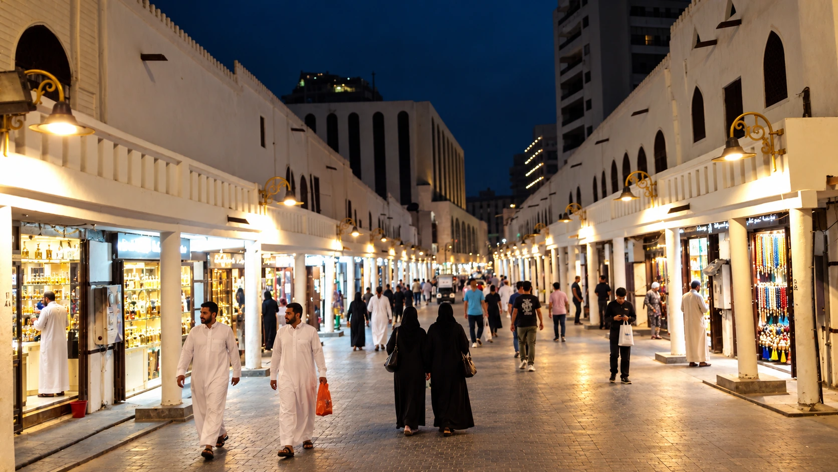 Al-Balad after dark, Jeddah