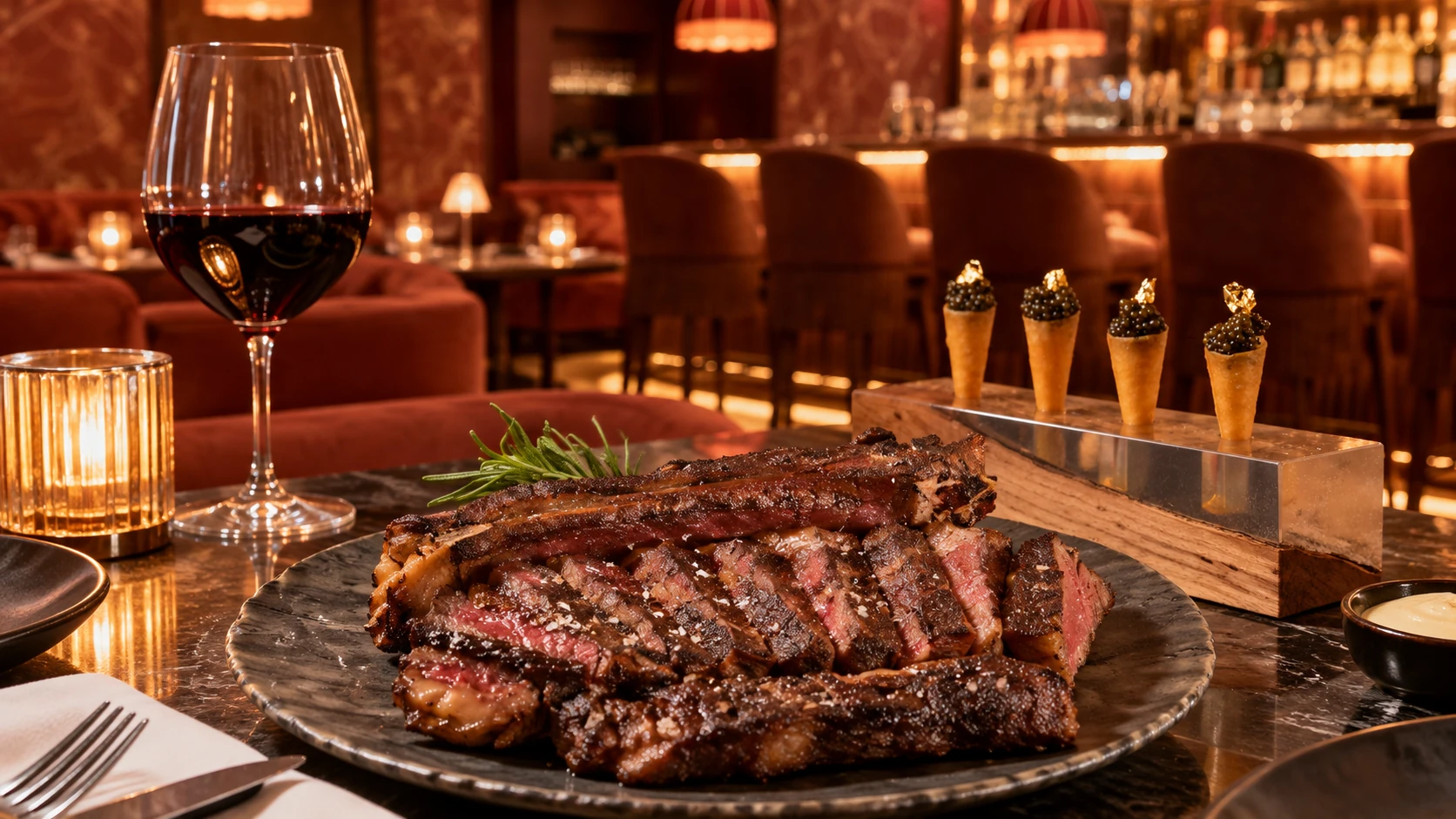 Bone-in steak at Bazaar Meat in The Venetian