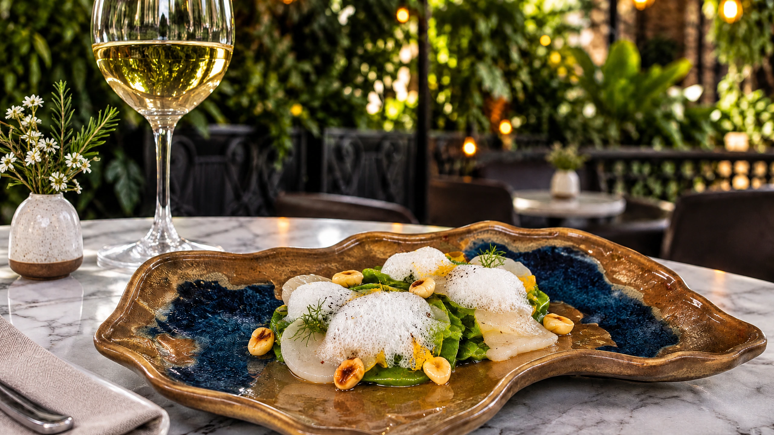 A contemporary Mexican course served on the Balcón del Zócalo terrace