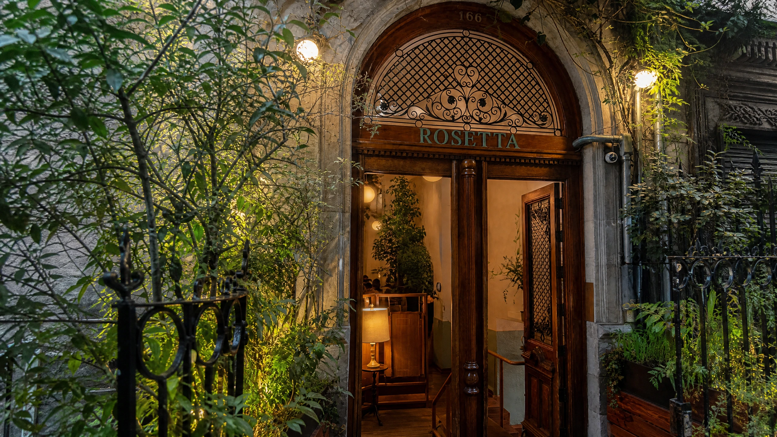Rosetta’s arched timber doorway and ironwork on Colima