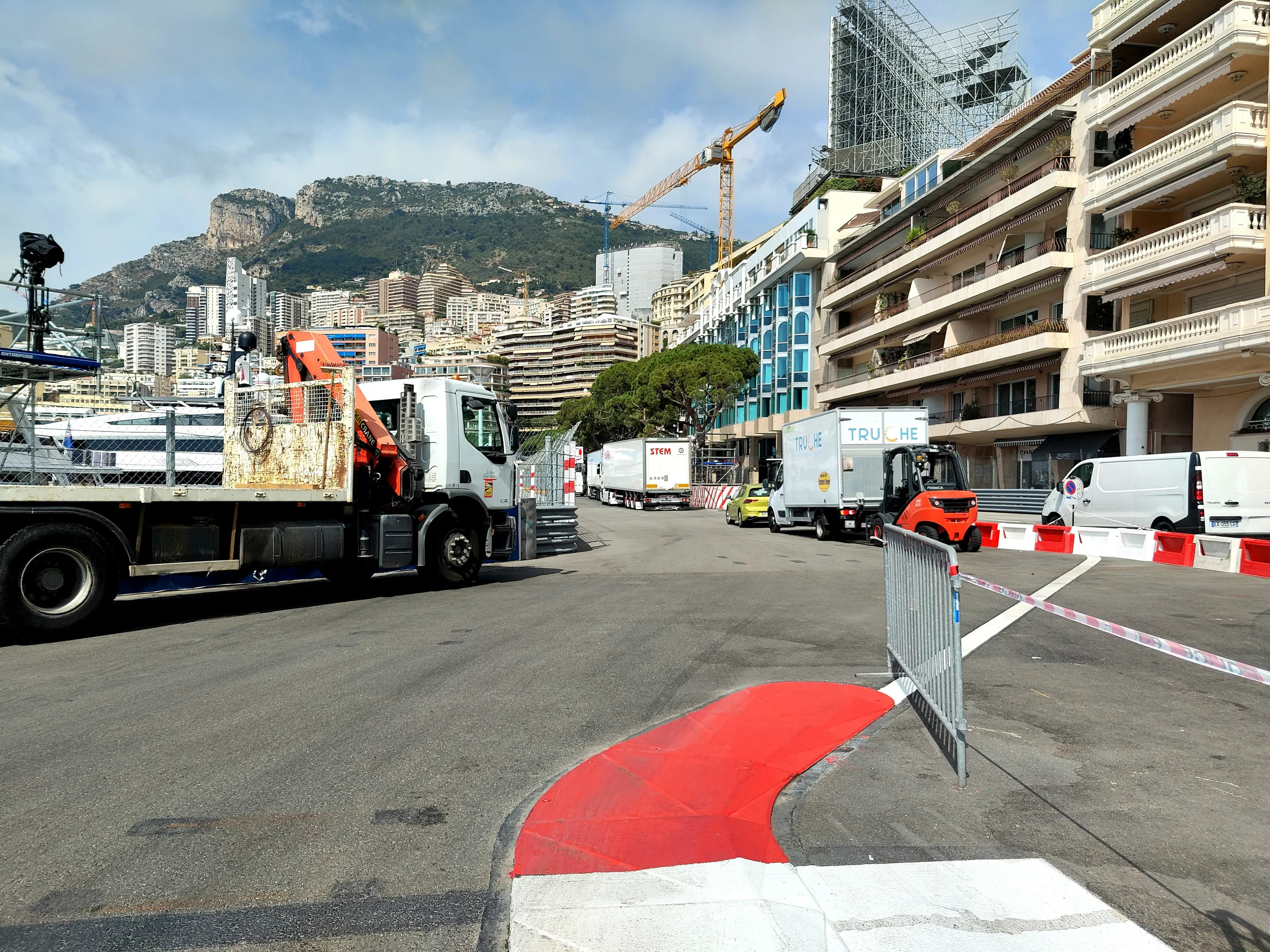 The harbour chicane, now called Nouvelle Chicane, on the Circuit de Monaco.
