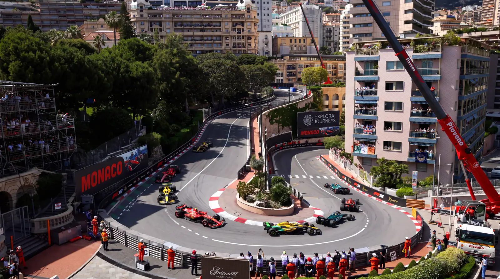 Place du Casino in Monte-Carlo, the highest point of the Monaco street circuit