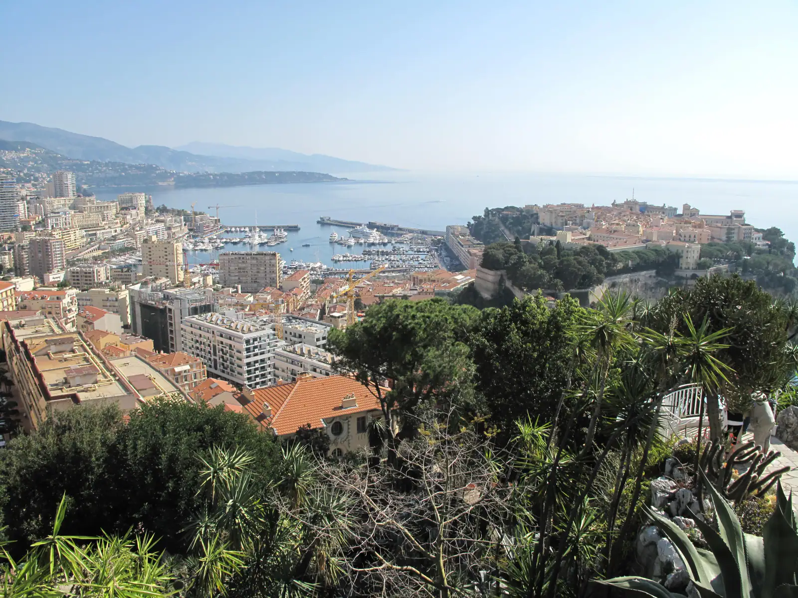 Monaco seen from the top of the Jardin Exotique