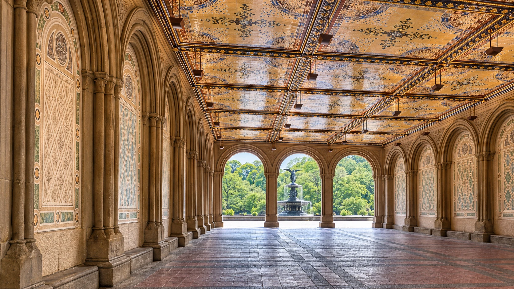 Central Park — Bethesda Terrace & the Lake, New York