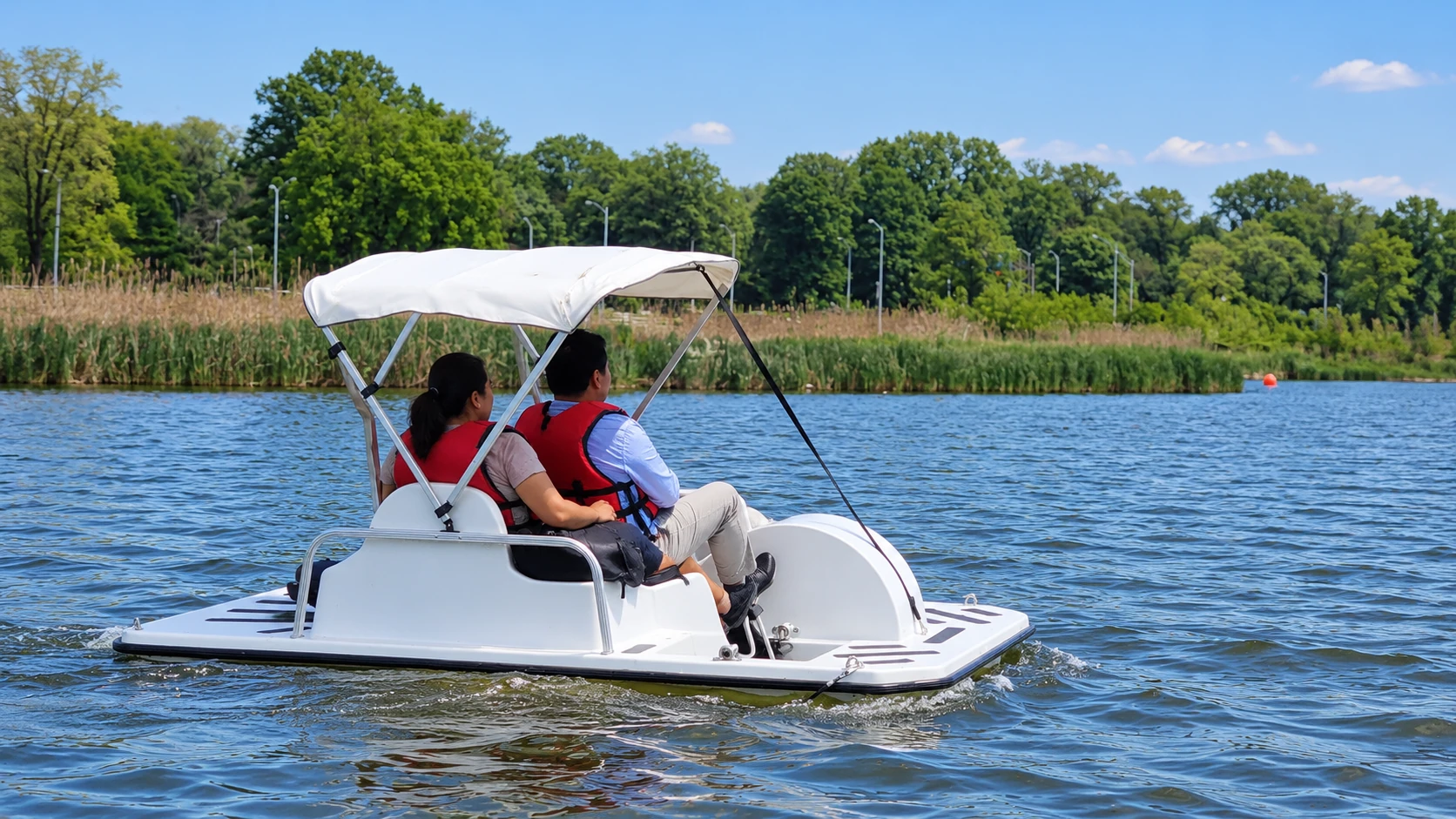 North Meadow Lake pedal boats