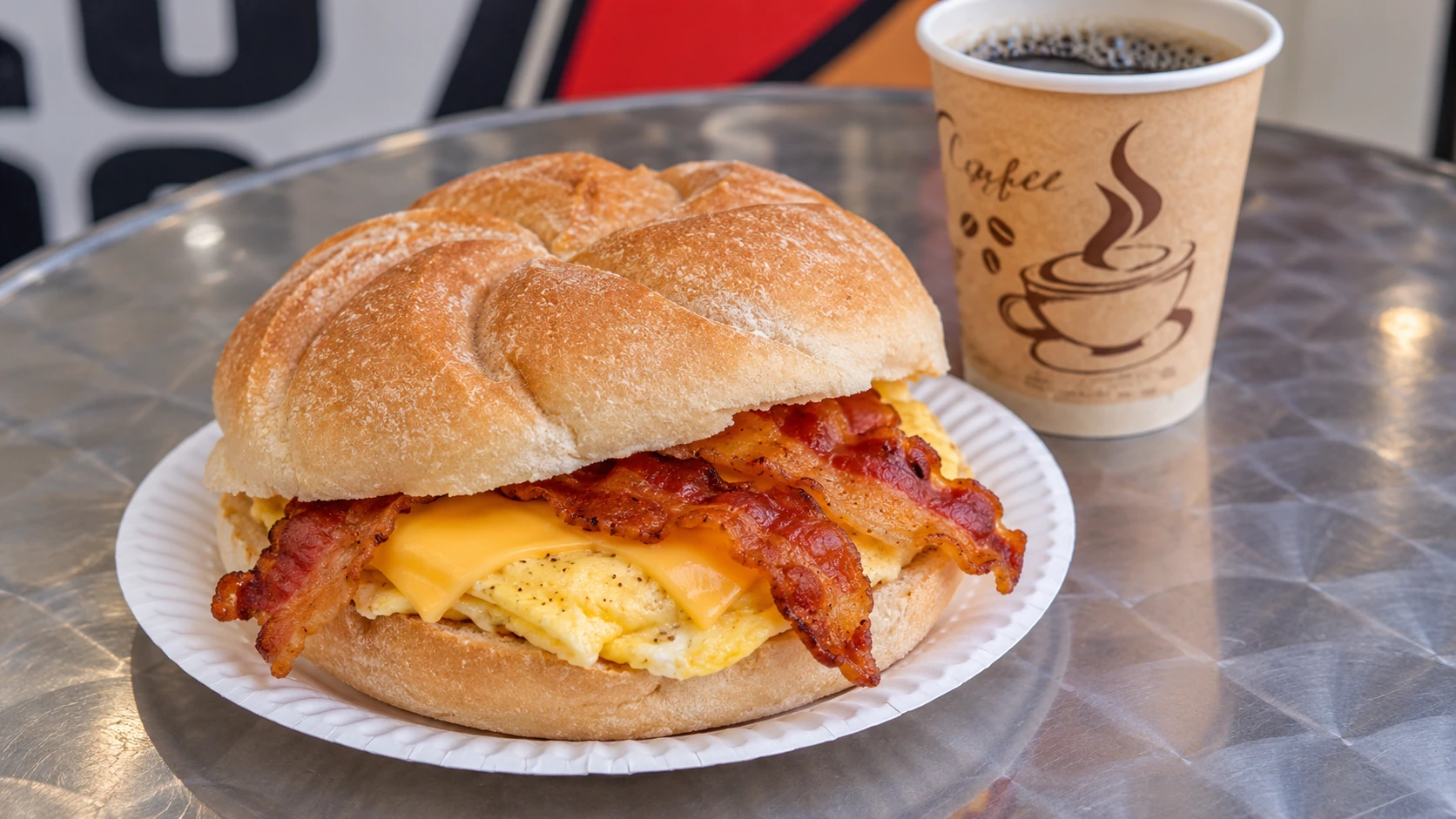Breakfast egg-and-meat rolls