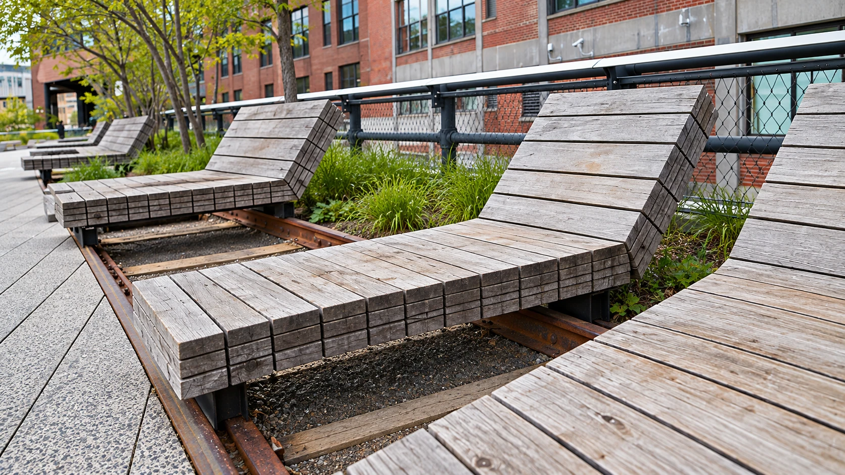 Rail-track loungers