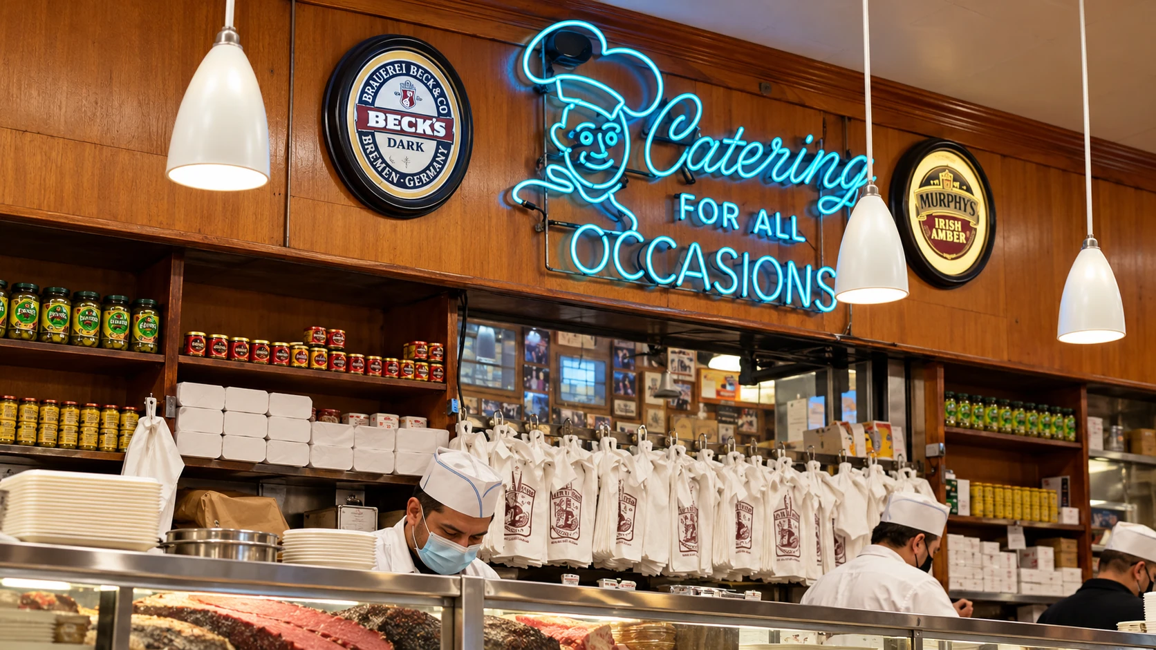 At the counter