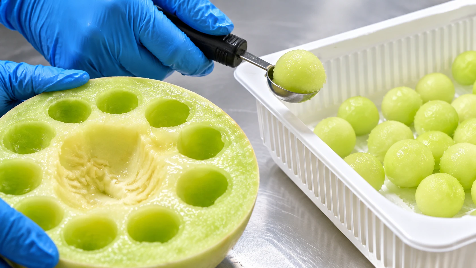 Melon garnish