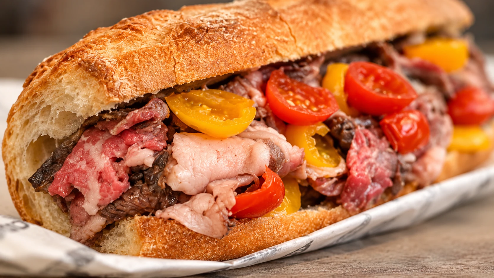 Prime rib sandwich