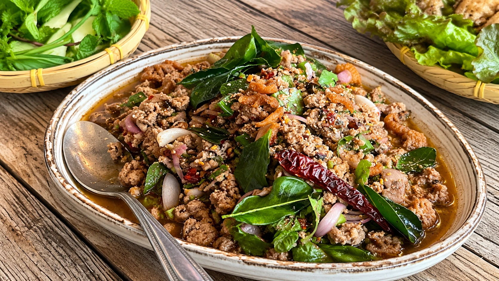 Duck larb