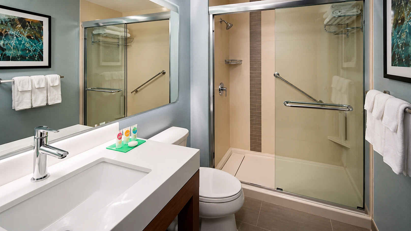 Bathroom with walk-in shower