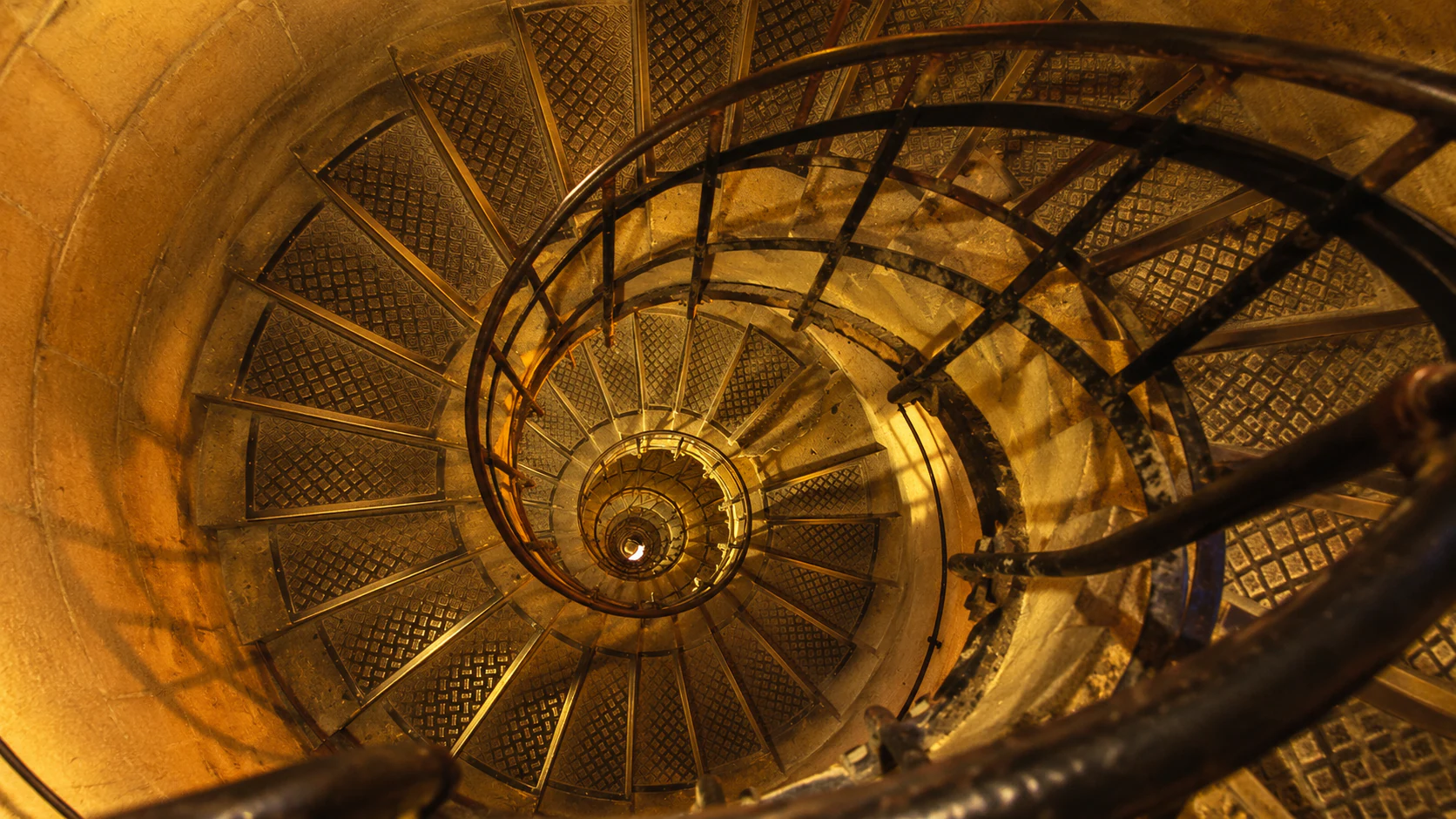 The historic spiral staircase