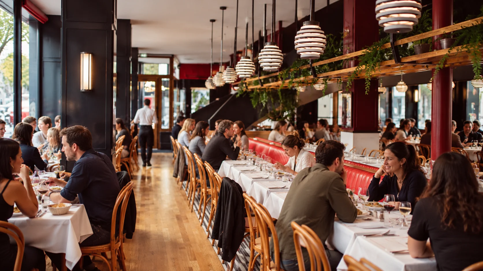 Brasserie dining room — diagonal view