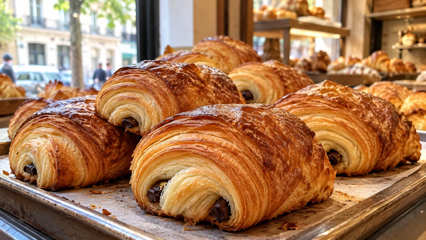Pains au chocolat — side view