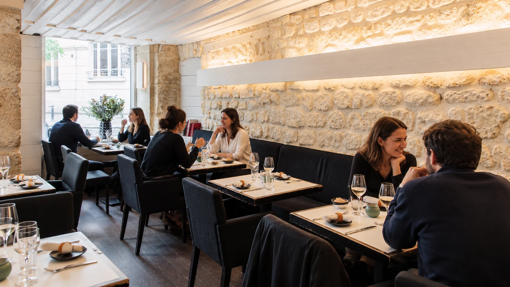 Dining room — diagonal view