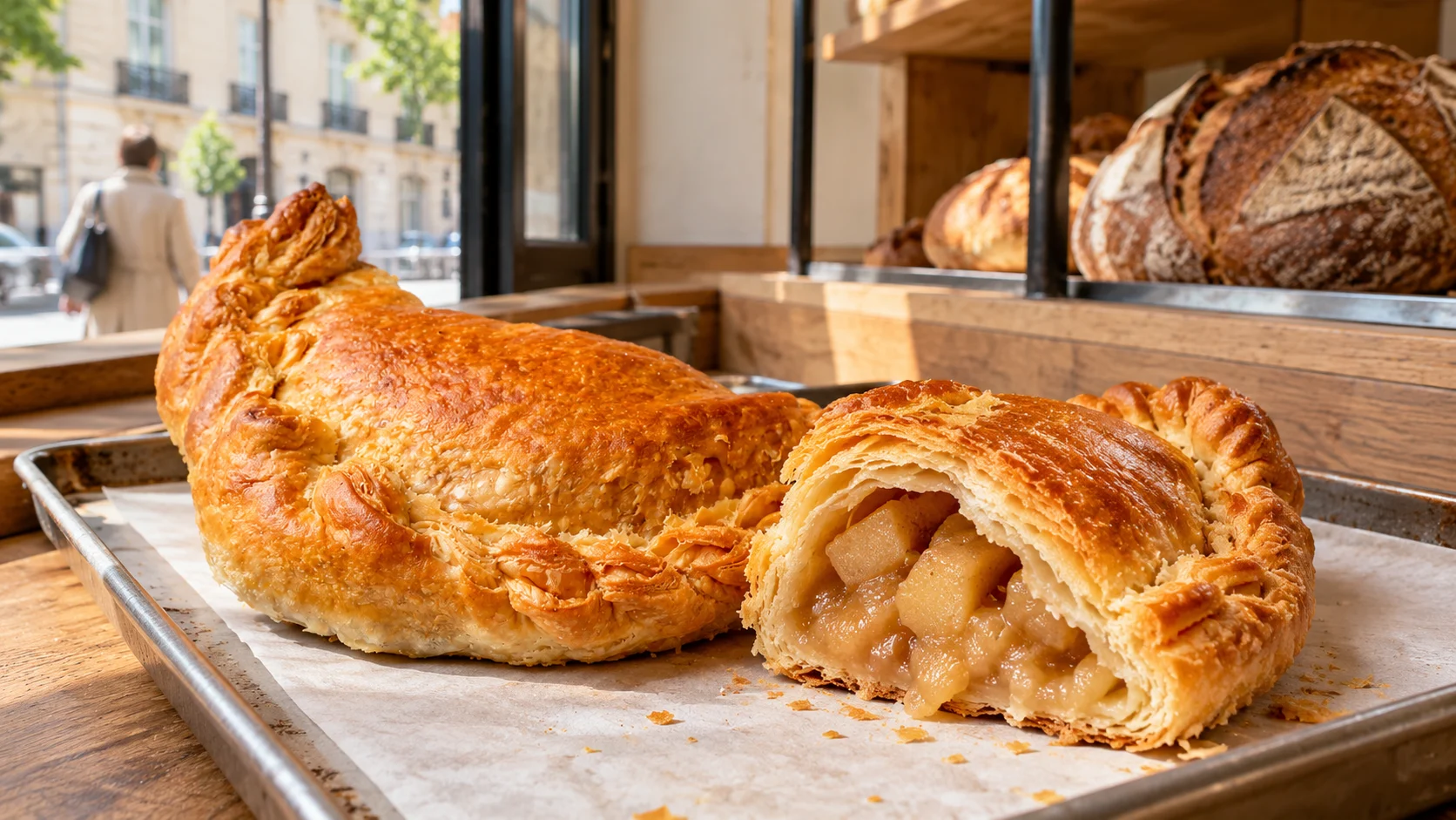 Apple turnovers — side view