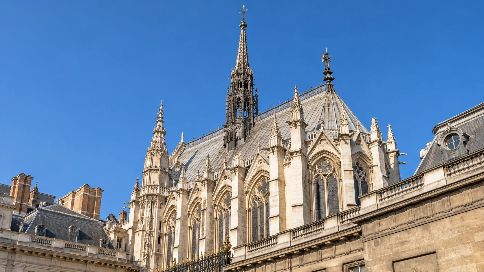 Spire and courtyard architecture