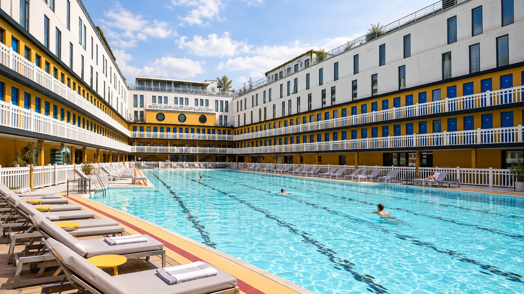 Outdoor pool and hotel at Molitor Hotel & Spa Paris – MGallery