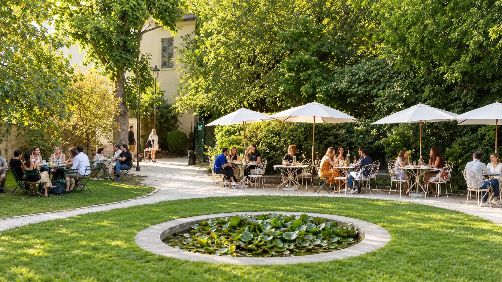 Renoir gardens & café path