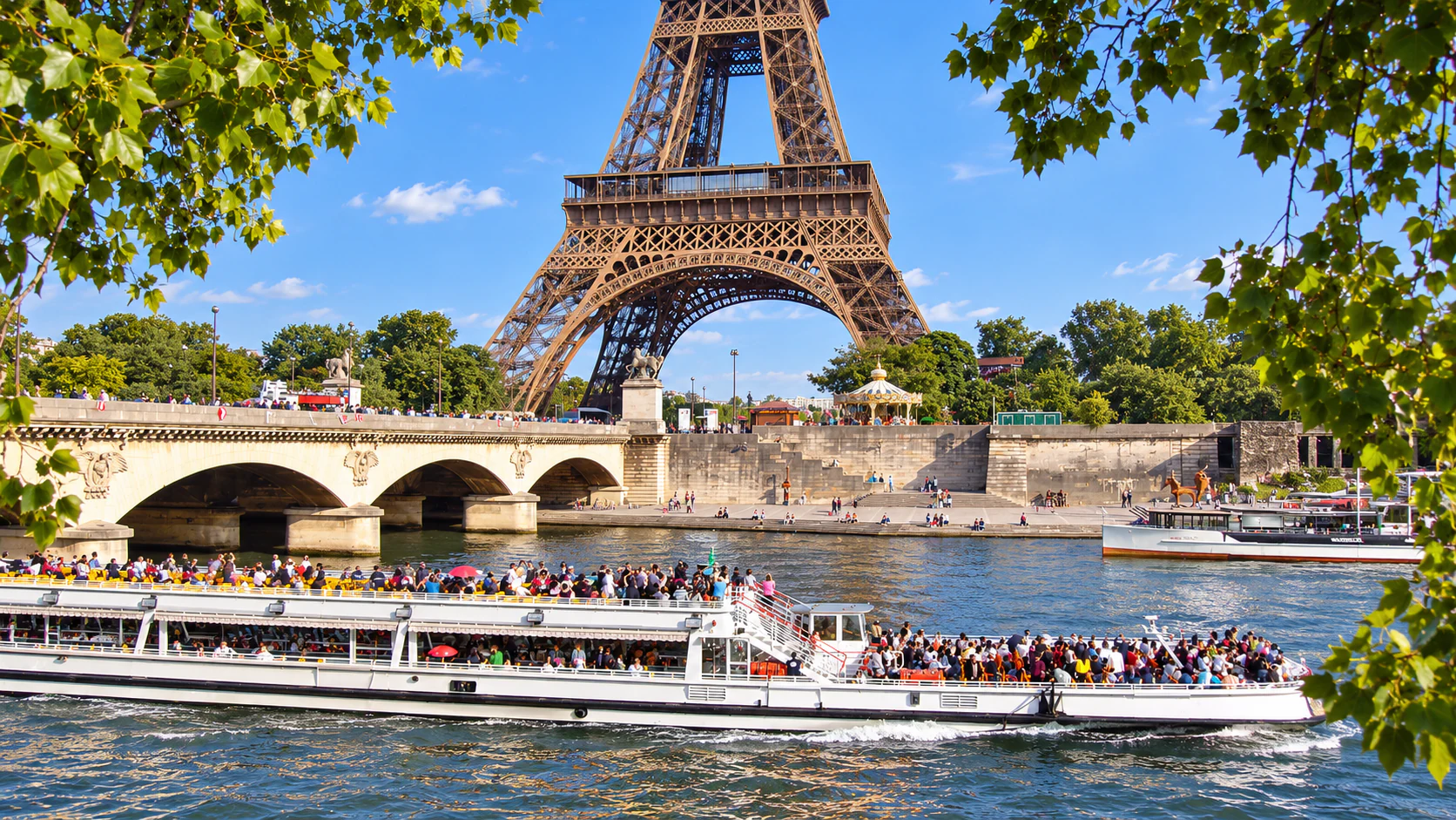 Eiffel Tower and Pont d’Iéna from the Seine