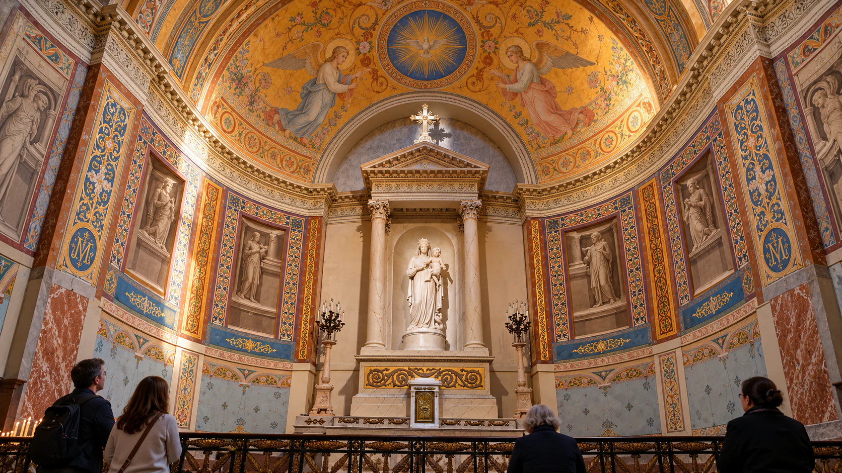 Painted vault in the Virgin chapel