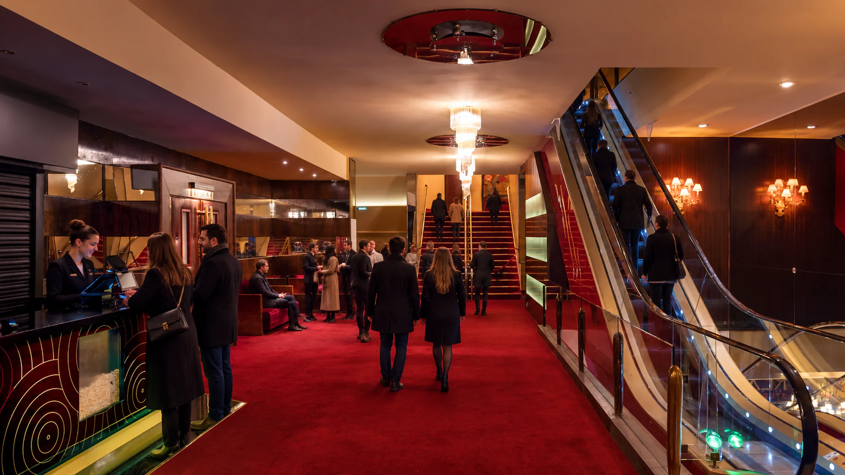 Art Deco reception hall at the Grand Rex