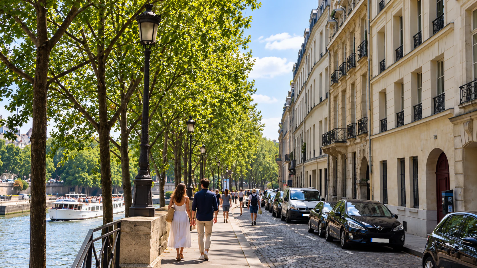 Quai de Bourbon riverside street