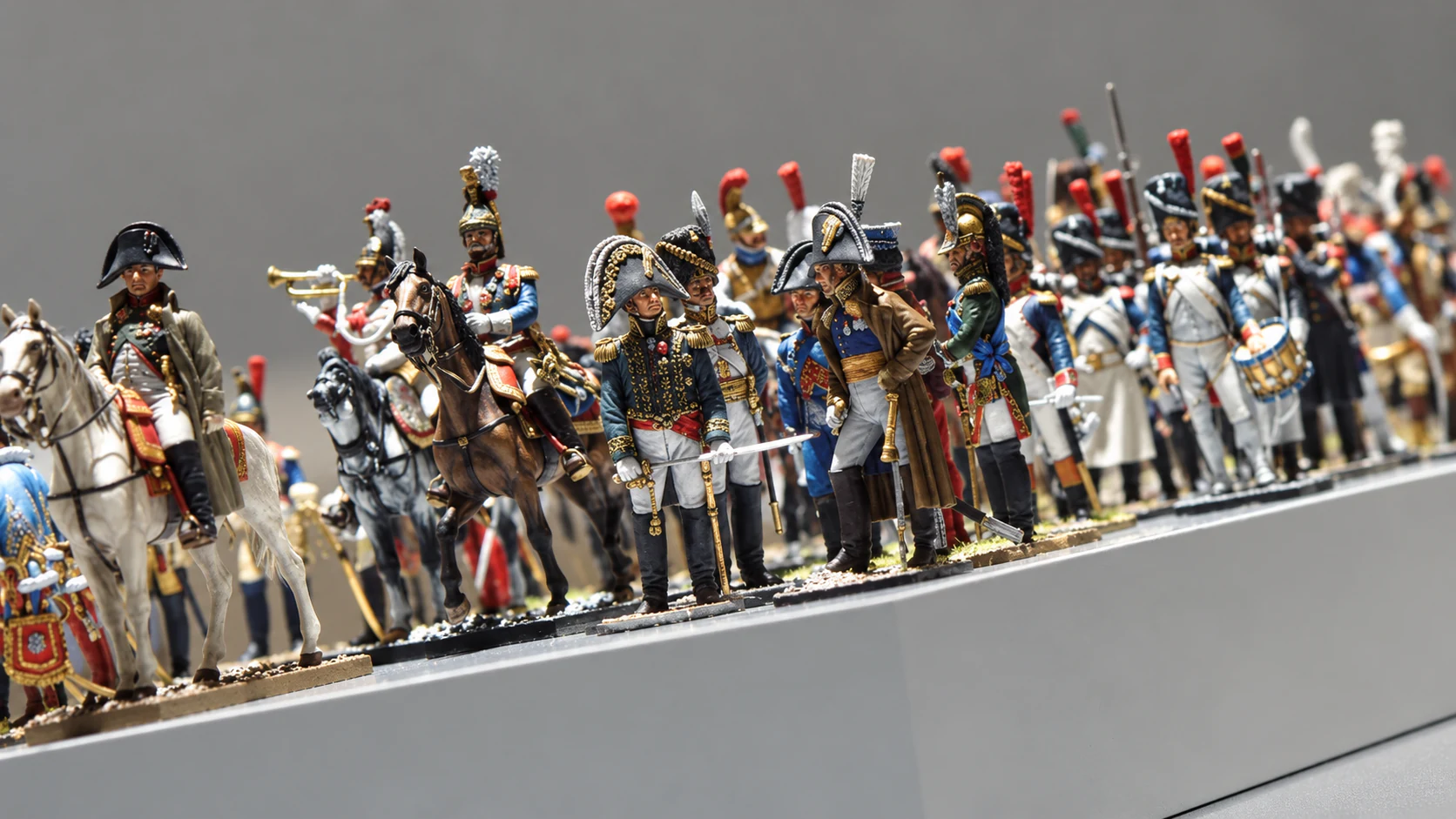 Military miniatures in the Cabinets insolites