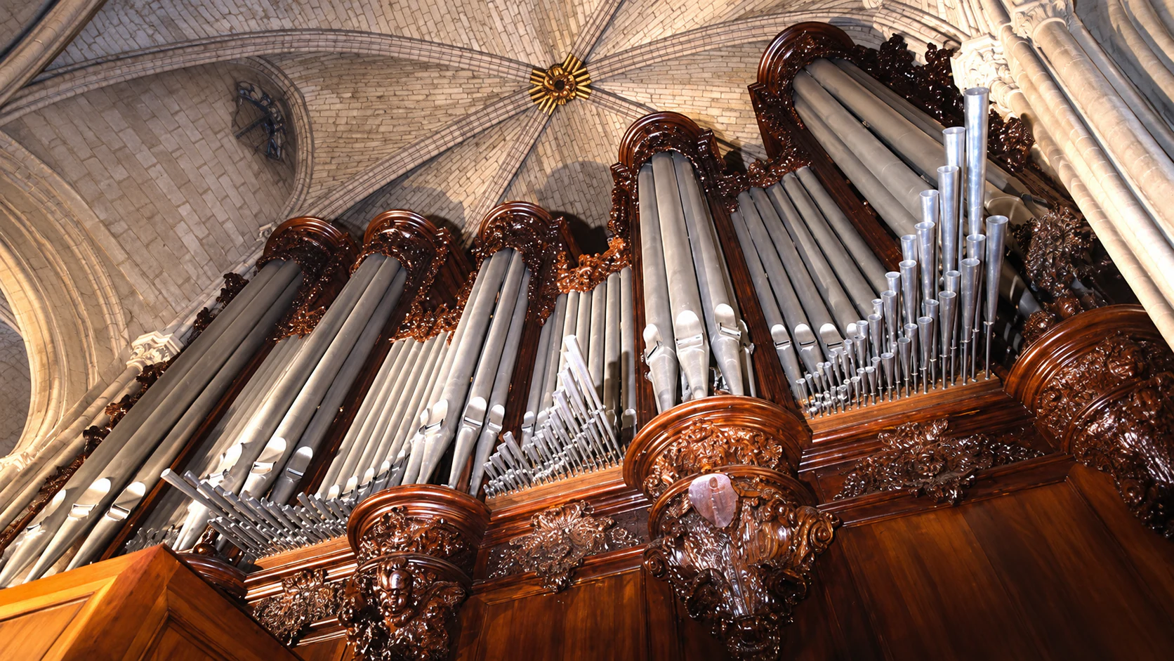 The great organ in the west gallery