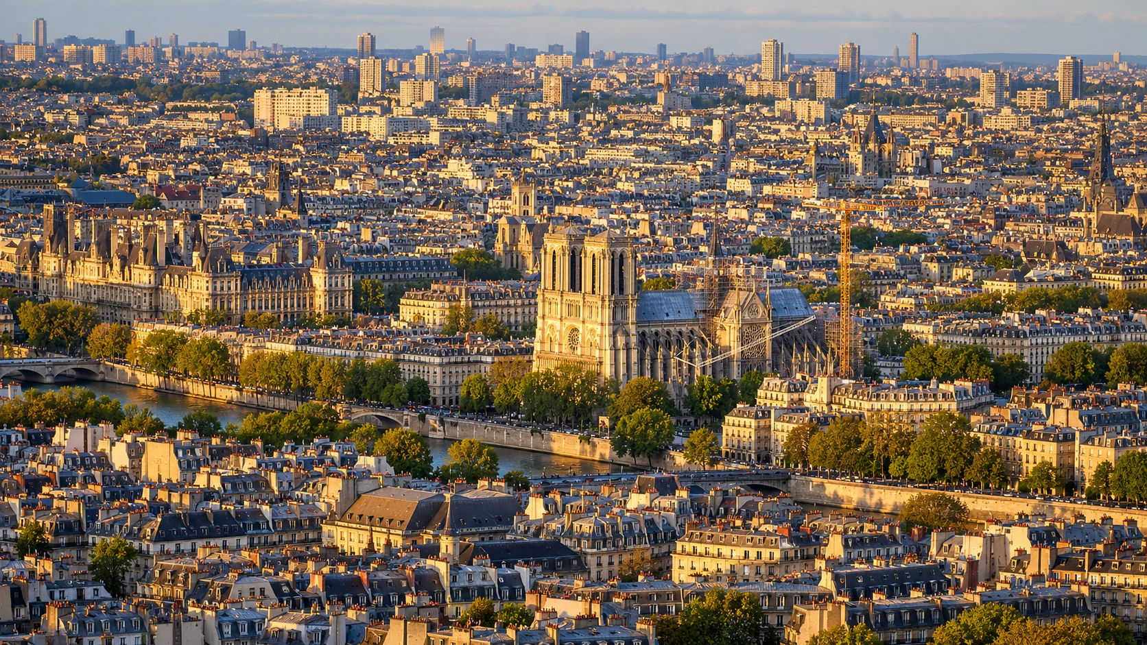 Notre-Dame in its island setting