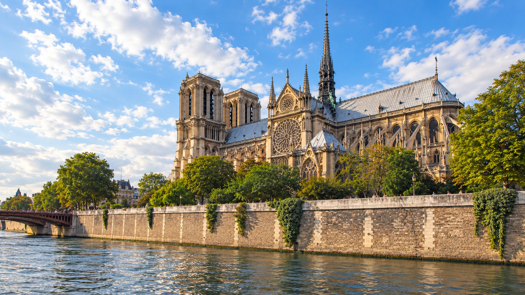 The cathedral from the Seine
