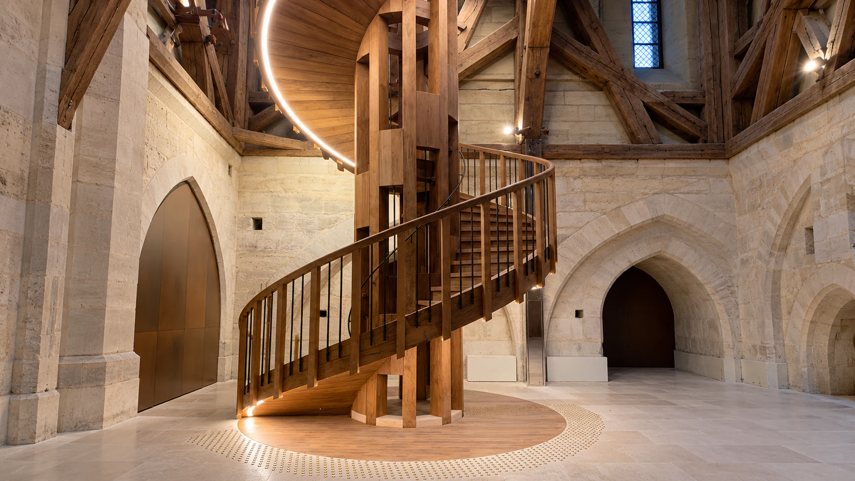 The south tower’s double-helix staircase