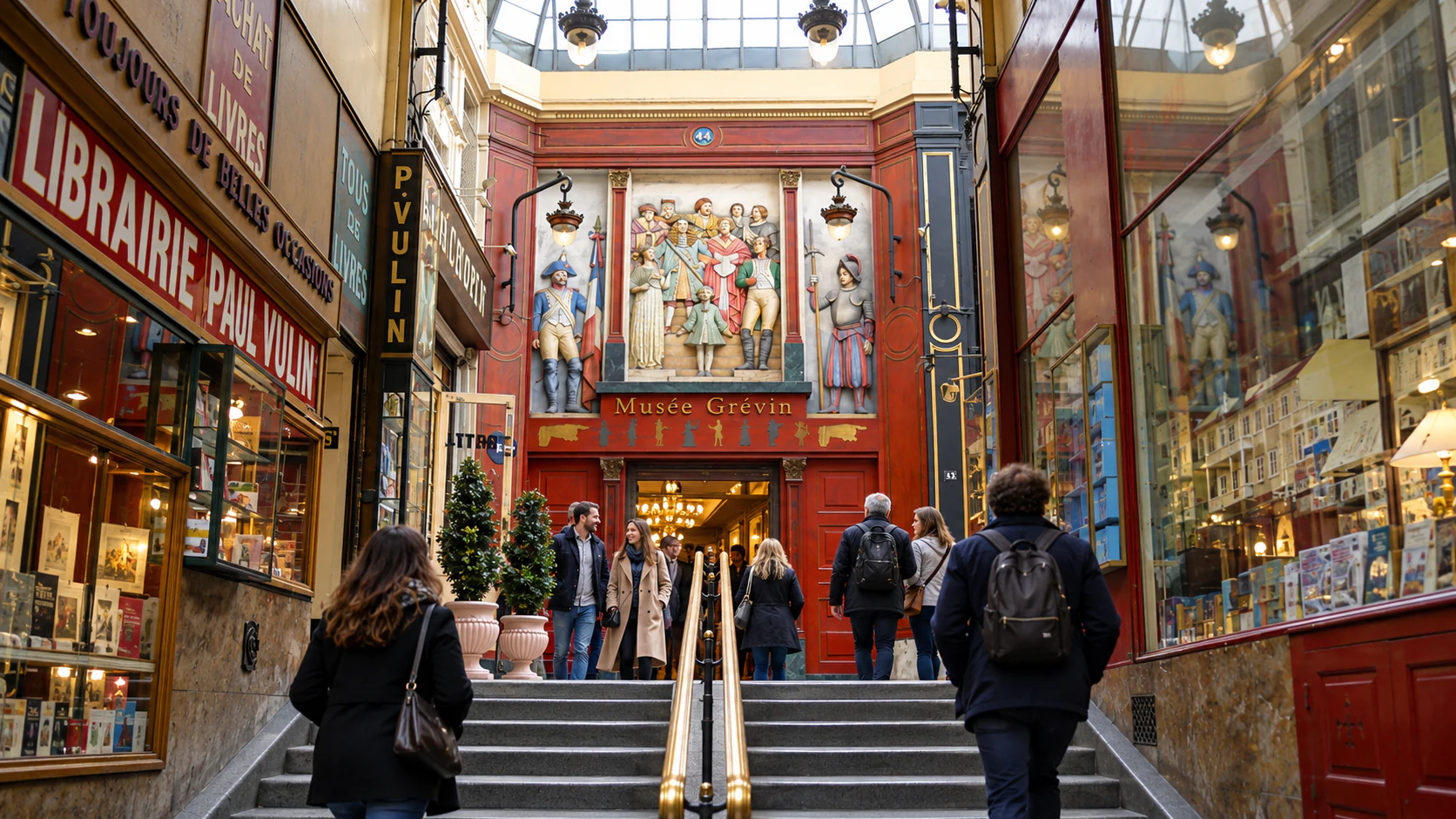 Musée Grévin doorway inside Passage Jouffroy