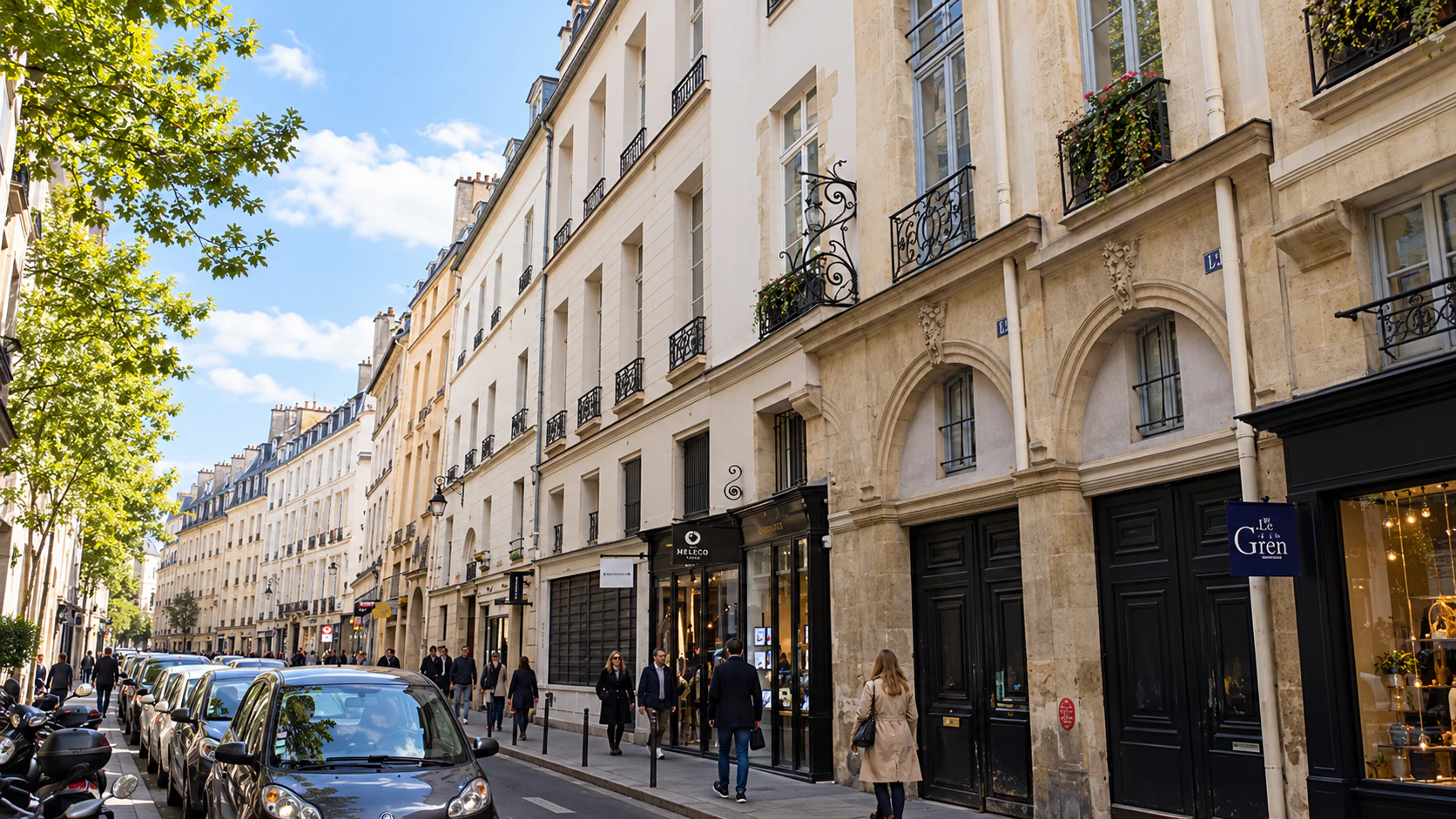 11 rue Jacob and adjoining shopfronts