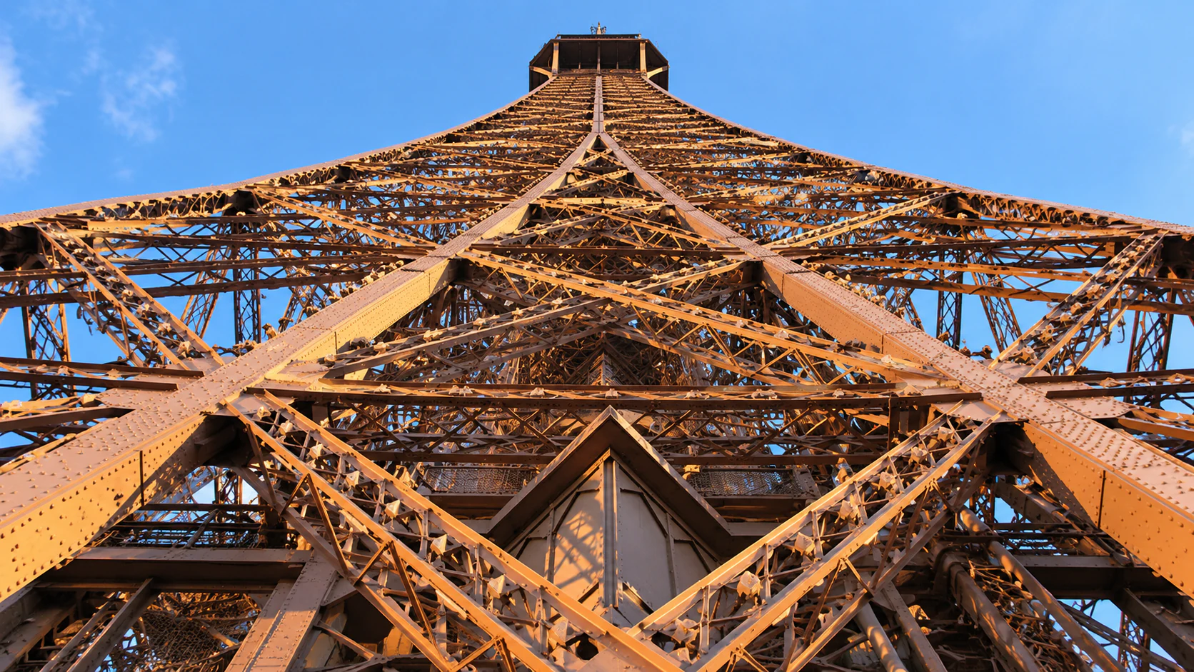 Looking up through the tower