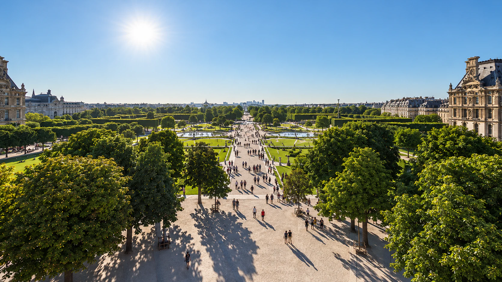 Carrousel gardens towards the Tuileries