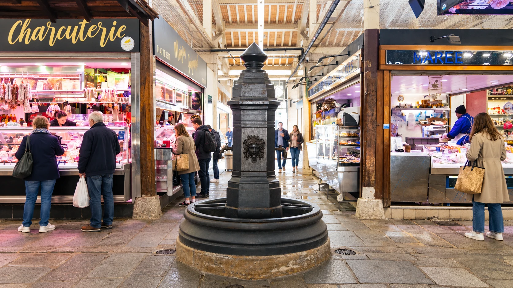 Inside Beauvau at Marché d’Aligre & covered Beauvau, Paris