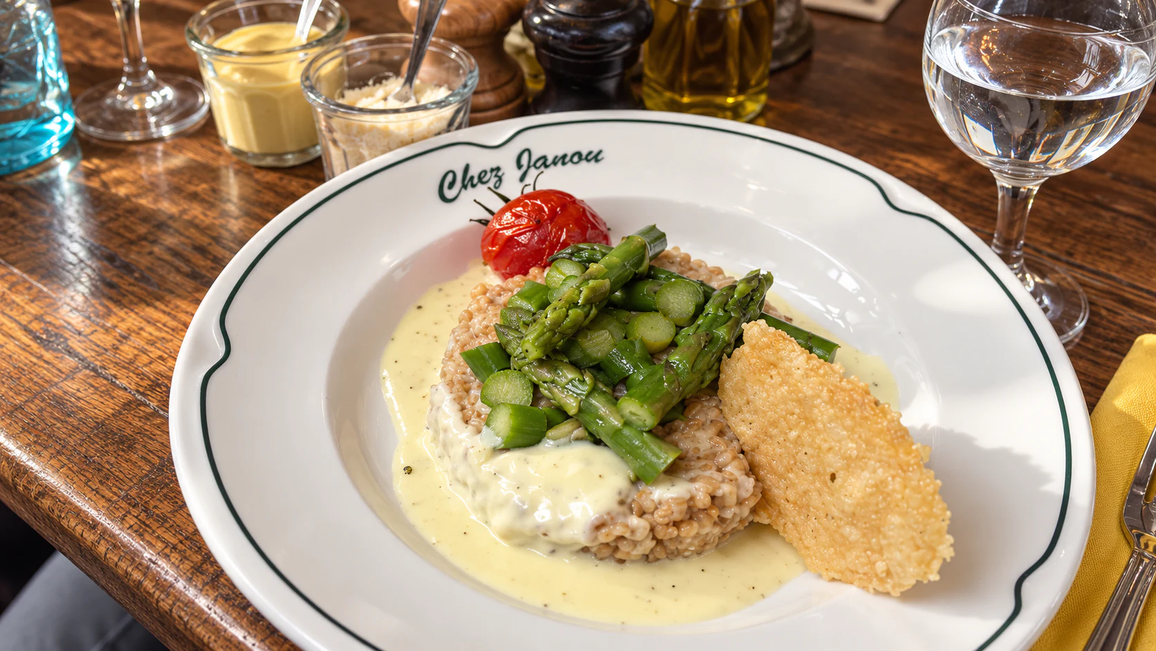 Asparagus and barley risotto